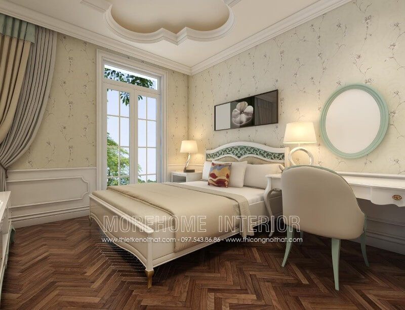 Giường ngủ 1 người với chất liệu gỗ tần bì nhập khẩu phun sơn trắng, các chi tiết chạm khắc không cầu kì rối măt tạo sự thoải mái cho người sử dụng