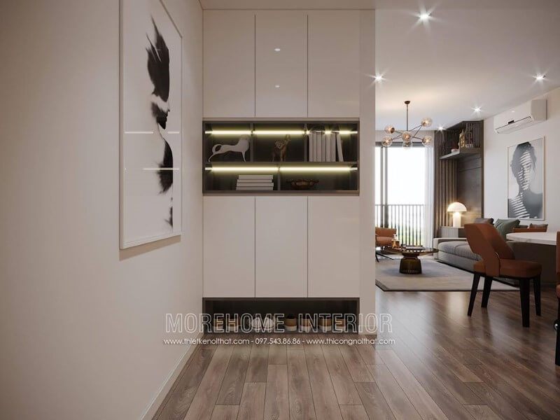 Tủ để đồ hiện đại đẹp cho phòng khách chung cư
